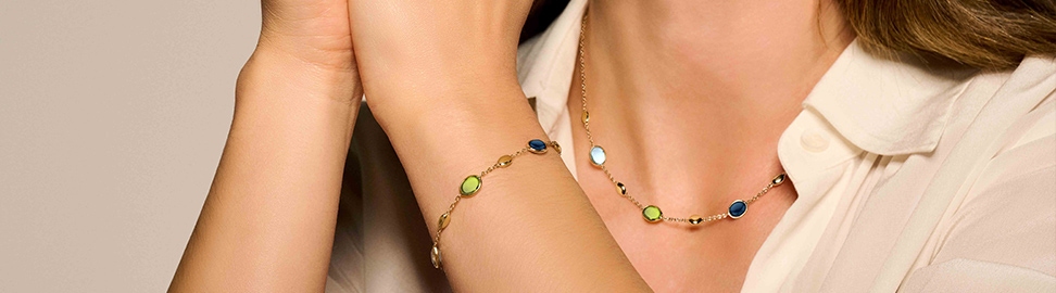 Collier met kleursteen Collier met kleursteen