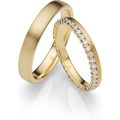 Rauschmayer RM-16 14k gouden trouwringen met 0,57 ct diamant