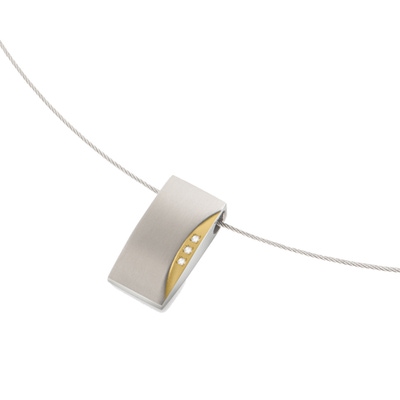 Boccia 0793-04 Titanium bicolor hanger met 0,015 ct diamant