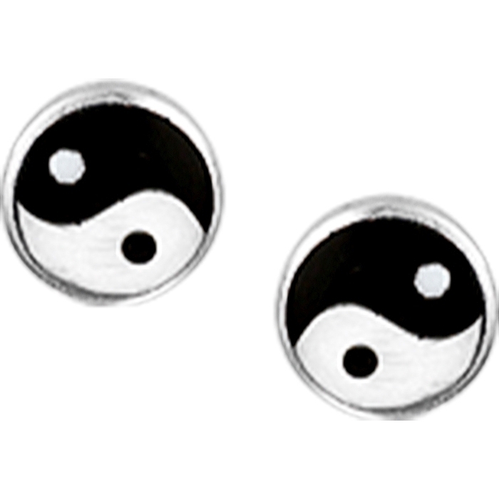 Treasure Collection TC-46120 Zilveren oorknoppen Yin en Yang