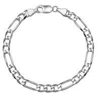 Treasure Collection TC-3376 Zilveren figaro armband heren 5,5 mm