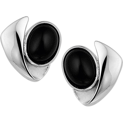 Treasure Collection TC-44280 Zilveren oorbellen met onyx 15,5x15,5 mm
