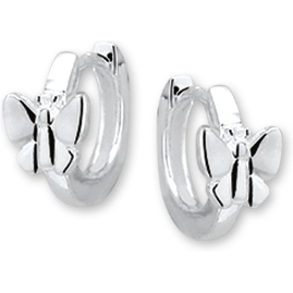 Treasure Collection TC-43086 Zilveren klapcreolen vlinder