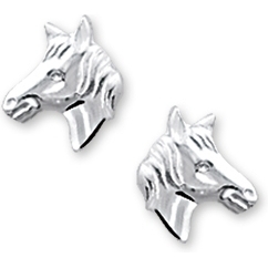 Treasure Collection TC-43152 Zilveren oorknoppen paardenhoofd zilver
