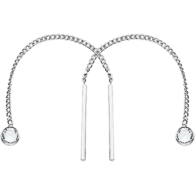 Treasure Collection TC-42407 Zilveren doortrekoorbellen