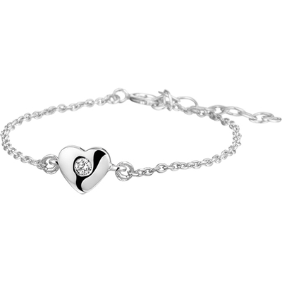 Treasure Collection TC-43143 Zilveren armband met hartje zirkonia
