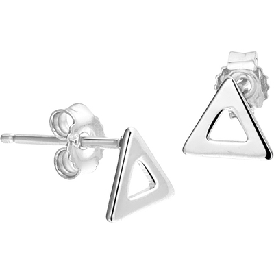 Treasure Collection TC-46644 Oorknoppen zilver driehoek 7x6 mm