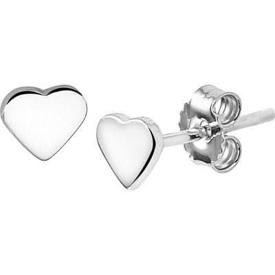 Treasure Collection TC-46648 Oorknoppen zilver hart 5x4,5 mm