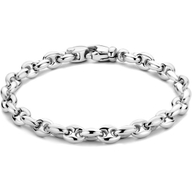armband koffieboon 62 mm 19 cm zilver gerhodineerd