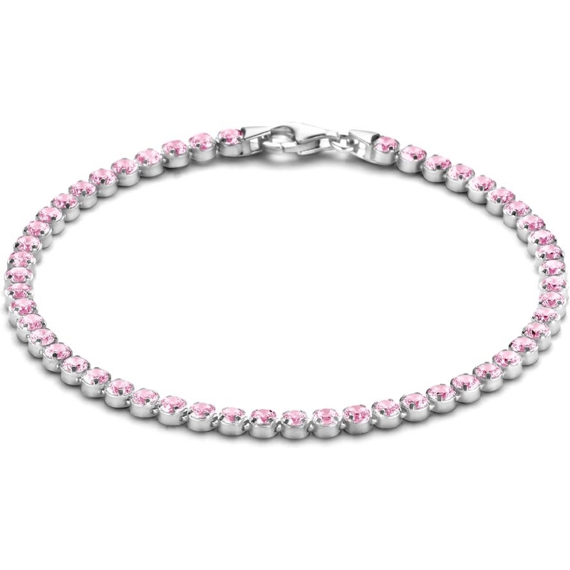 Treasure Collection TC-59525 Zilveren tennisarmband met zirkonia 16-19 cm