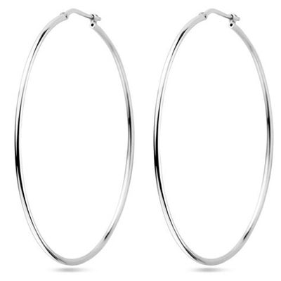 885547 Zilveren oorringen ronde buis 1,5 mm