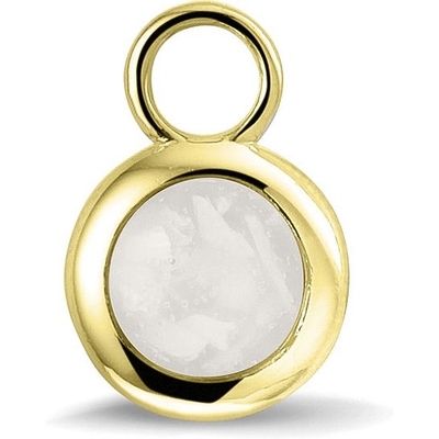 308-SE-14Y 14k gouden oorbedel rond met moedermelk