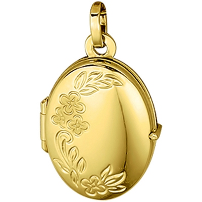 medaillon gravure 14K geelgoud