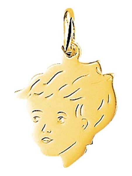 Treasure Collection TC-2595 Gouden kinderkopje jongen hanger
