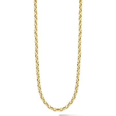 collier jasseron 50 mm 45 cm 14K geelgoud