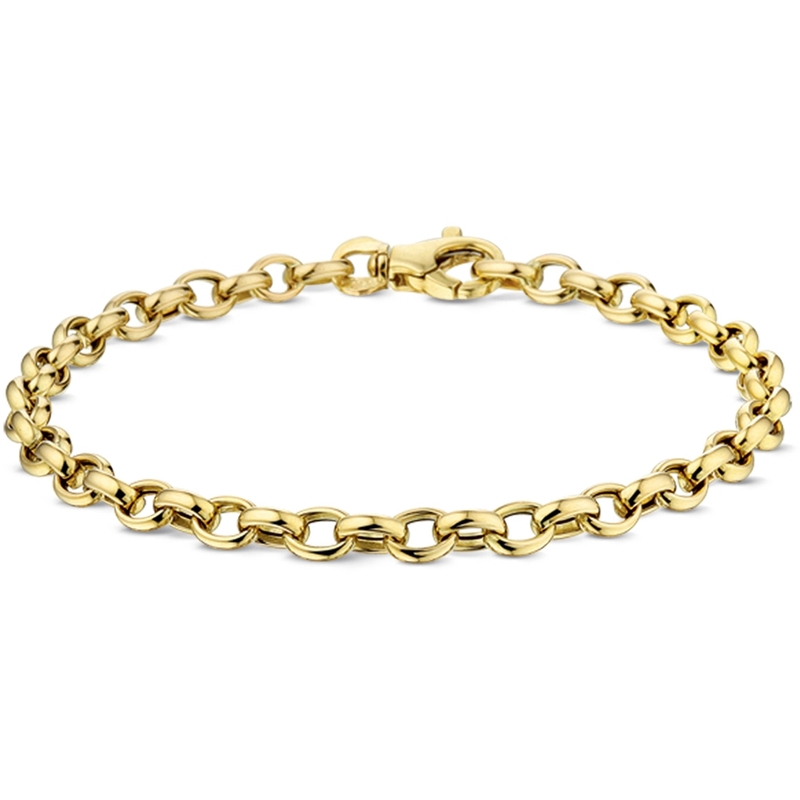 The House Of Jewels THOJ0615 14 karaat gouden jasseron armband 4,3 mm 19 cm H164