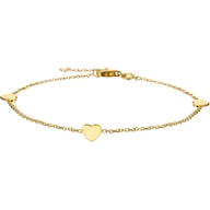 Treasure Collection TC-40847 14 karaat gouden hart armband