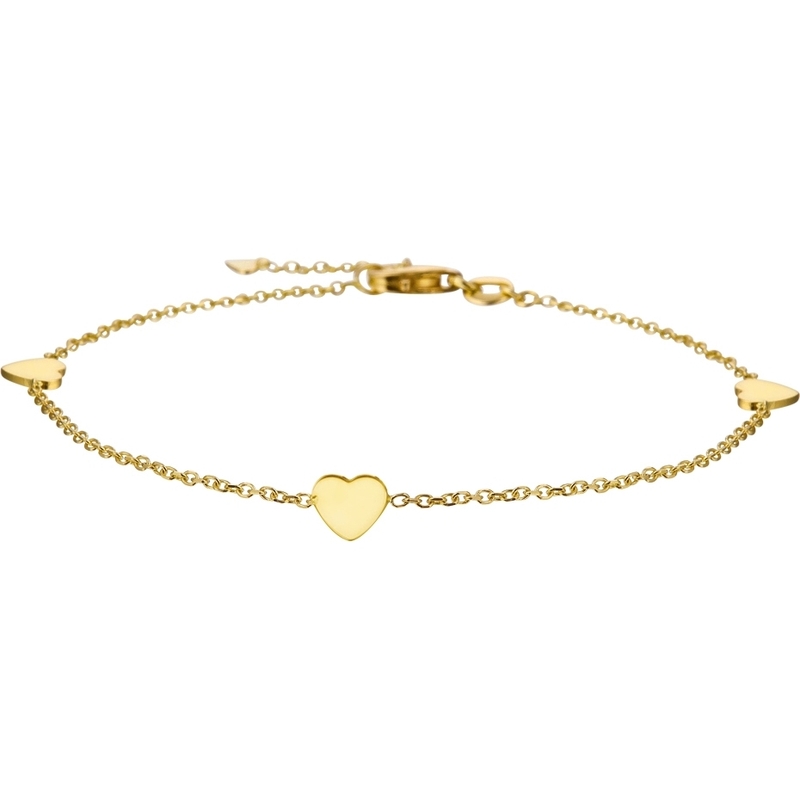 Treasure Collection TC-40847 14 karaat gouden hart armband