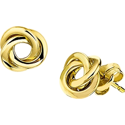 Treasure Collection TC-42818 Gouden oorknoppen knoop 6,5x6,5 mm