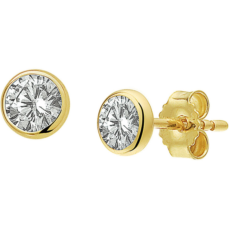Treasure Collection TC-42840 Gouden oorknoppen zirkonia