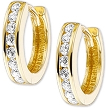 Treasure Collection TC-42887 Gouden klapcreolen zirkonia