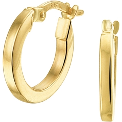 Treasure Collection TC-42872 Gouden creolen vierkante buis