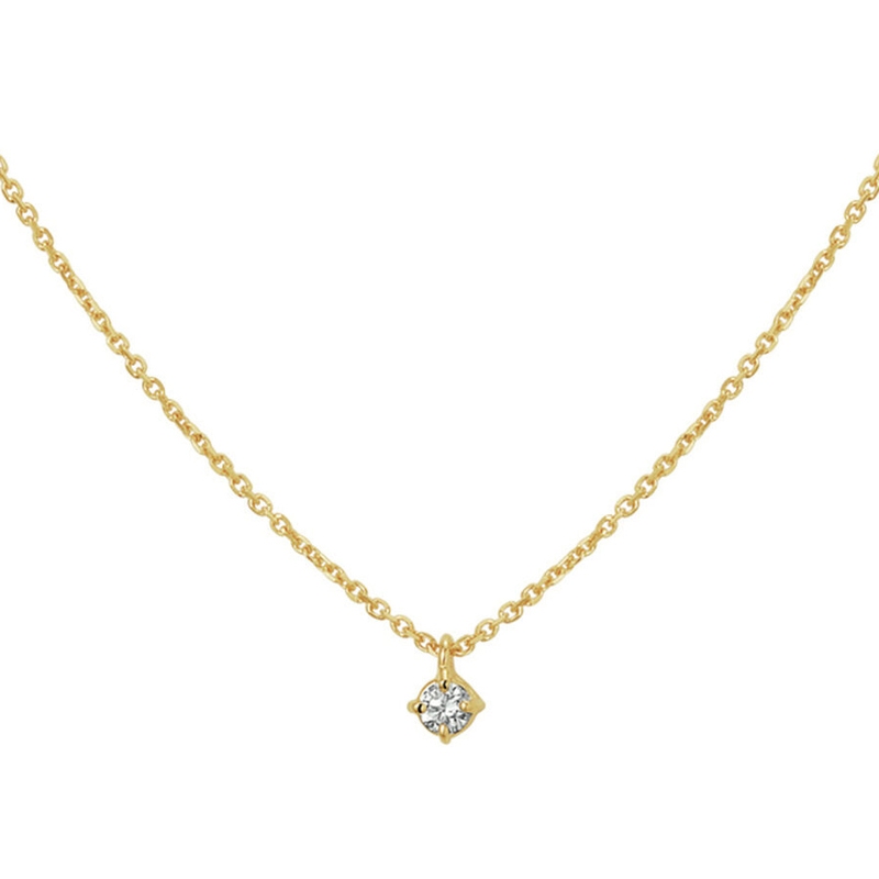 Treasure Collection TC-882375 14k gouden ketting met hanger 0,10 ct diamant