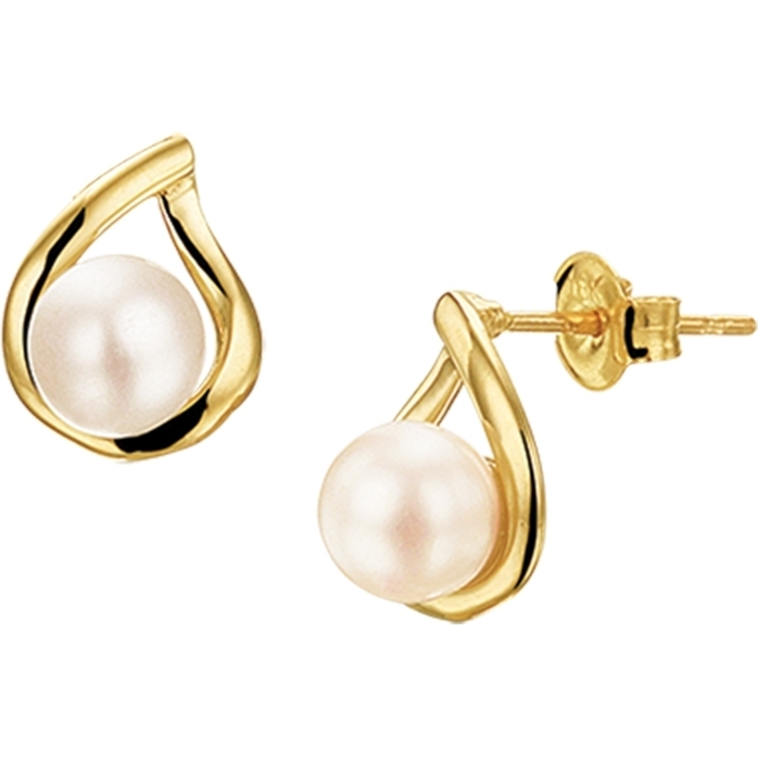 Treasure Collection TC-881732 14 karaat gouden oorknopjes met parel 9 mm