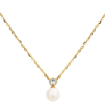 Treasure Collection TC-43743 Gouden ketting met parel
