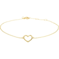 armband hart 08 mm 16 - 17 - 18 cm 14K geelgoud