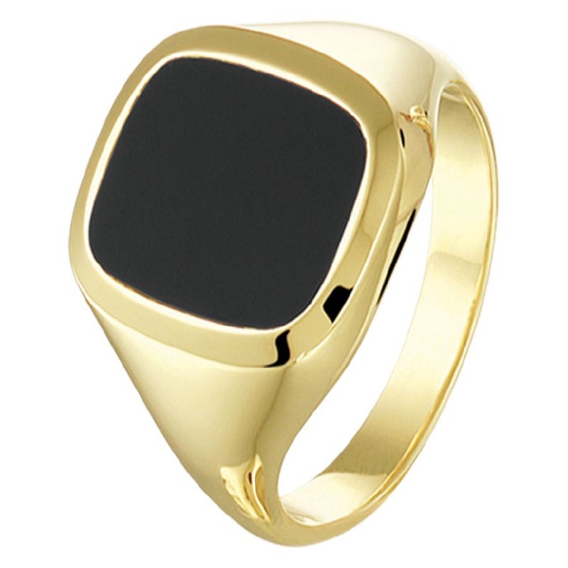 TC-53109 14 karaat gouden zegelring massief met onyx