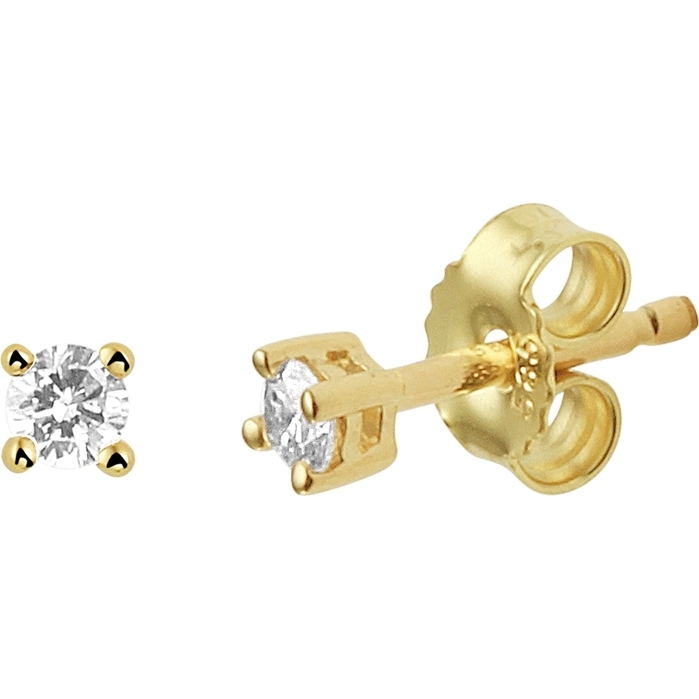 Treasure Collection TC-23328 14 karaat gouden oorknoppen met 0,10 ct diamant