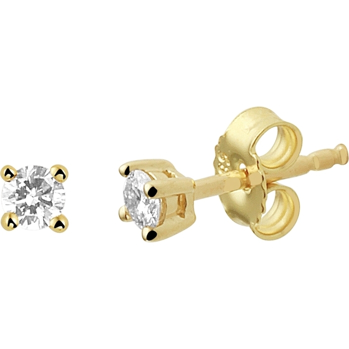 The House Of Jewels THOJ0015 14 karaat gouden oorknopjes met 0,30 ct diamant