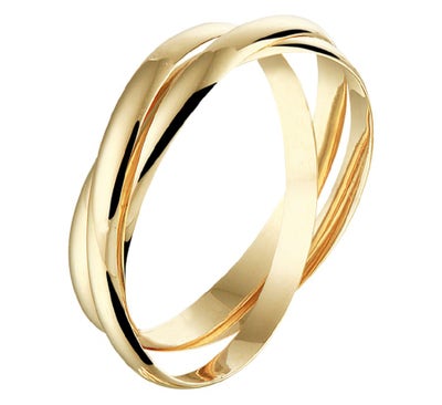 TC-23376 14 karaat gouden 3-in-1 damesring