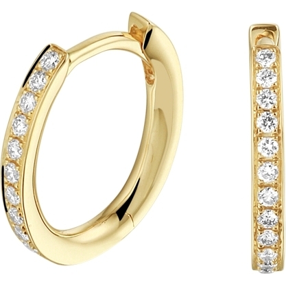 The House Of Jewels THOJ0087 14k gouden klapcreolen met 0,14 ct diamant