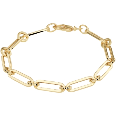 The House Of Jewels THOJ0694 14 karaat gouden schakelarmband paperclip 19 cm