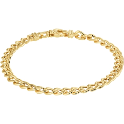 armband gourmette 55 mm 19 cm 14K geelgoud