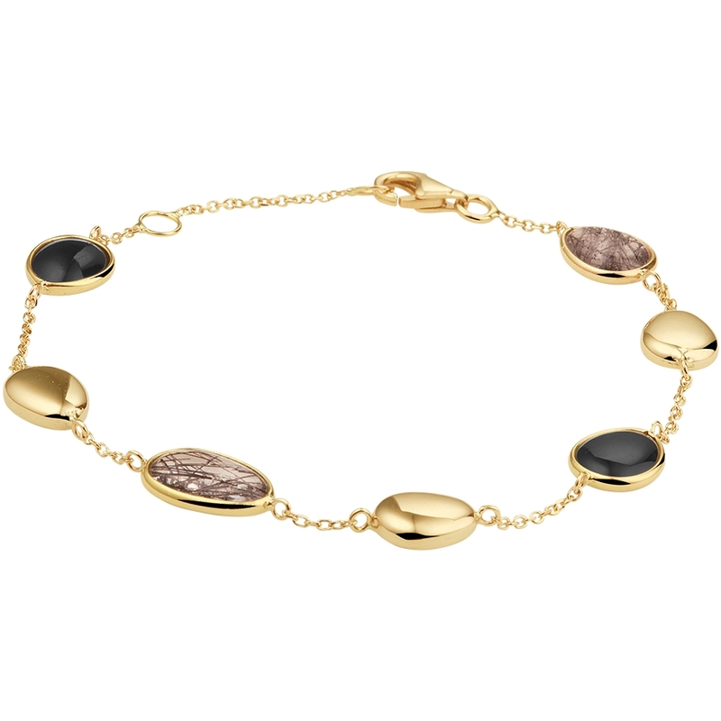 The House Of Jewels THOJ0822 14 karaat gouden armband met edelsteen 17-19 cm
