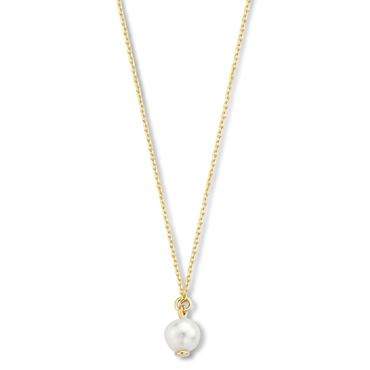 Treasure Collection M339 14 karaat gouden ketting met parel 43-45 cm