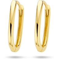 klapoorringen paperclip 14K geelgoud
