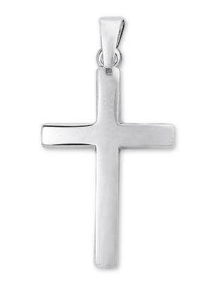 Treasure Collection TC-881343 14 karaat witgouden hanger kruis 21,5 mm