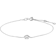 Treasure Collection TC-45421 14 karaat witgouden armband met zirkonia 16,5-18,5 cm