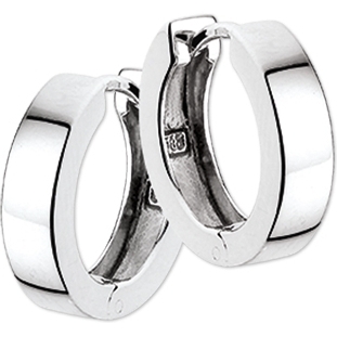Treasure Collection TC-23340 14 karaat witgouden creolen vlak 14 mm