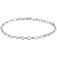 Treasure Collection TC-50719 14 karaat witgouden armband met anker schakel 18,5 cm