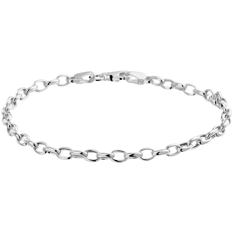 Treasure Collection TC-50719 14 karaat witgouden armband met anker schakel 18,5 cm