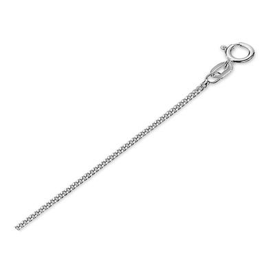 collier gourmette 4-zijdes geslepen 10 mm 41 - 43 - 45 cm 14K witgoud