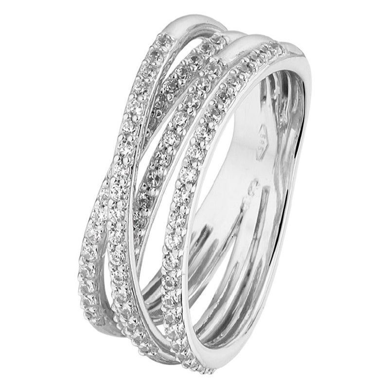 TC-20486 14 karaat witgouden zirkonia ring