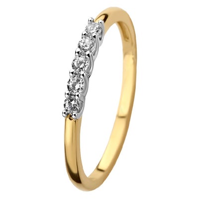 Treasure Collection TC-37229 Gouden bicolor zirkonia ring