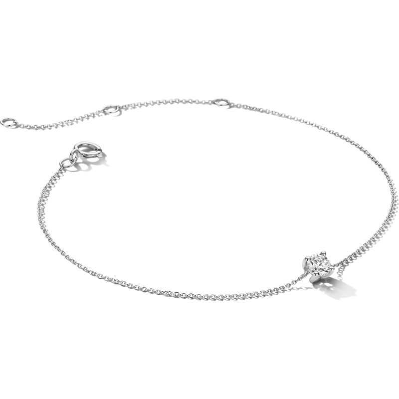 Treasure Collection Q101 14k witgouden palladium armband met 0,25 ct lab grown diamant - sfeer