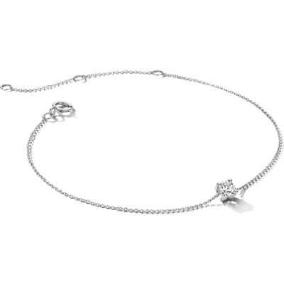 armband lab grown diamant 155 - 175 - 195 cm 025ct h si 14K witgoud met palladium